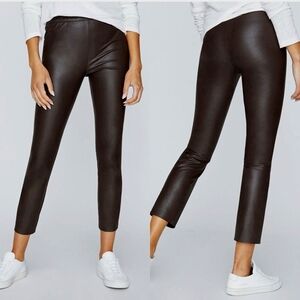 Brochu Walker Juniper Faux Leather Crop Pant Black Small
